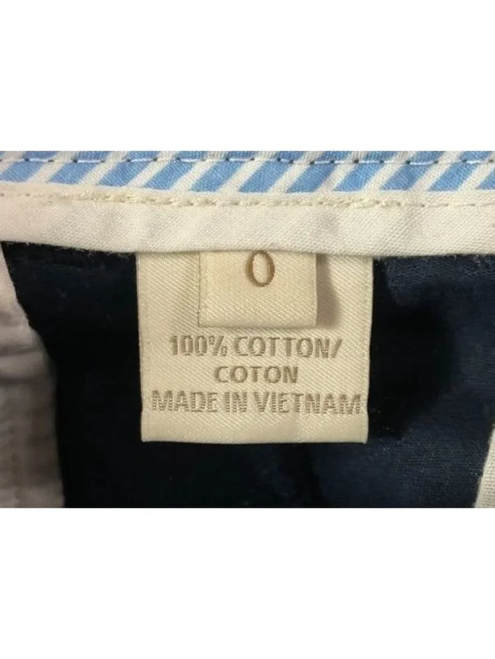 J.Crew Factory Broken-In Chino Shorts Navy Blue 100% Cotton Size 0 36234